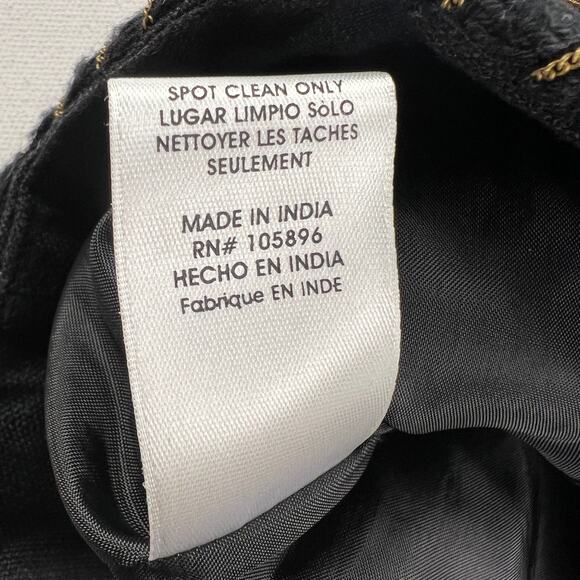 Worth New York Black Custom Maximalist Mixed Metals Beaded Artistry Skirt Size 2 - Picture 13 of 16